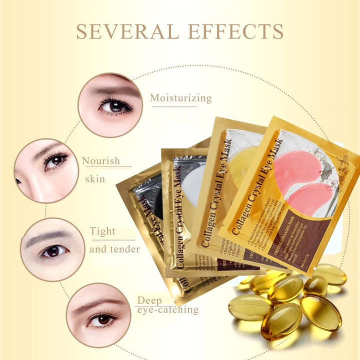 Luxury Gold Collagen Eye Mask - Hydrating & Rejuvenating, 20 Pieces (10 Pairs)