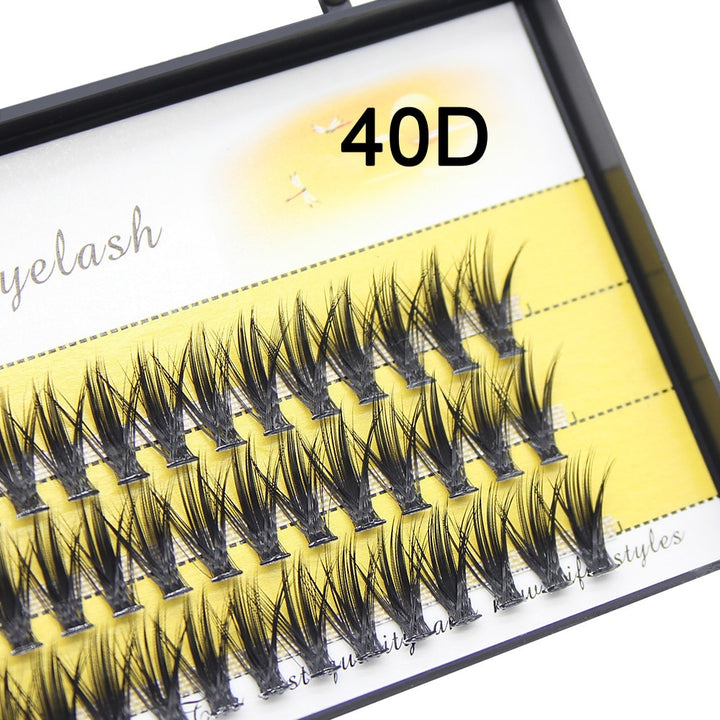 Luxury 3D Russian Volume Cluster Faux Mink Eyelash Extensions, 20D/30D/40D - Natural Long Individual Lashes