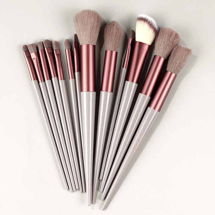 Complete Makeup Brush Set: 14 Luxurious Soft Fluffy Brushes for Every Cosmetic Need